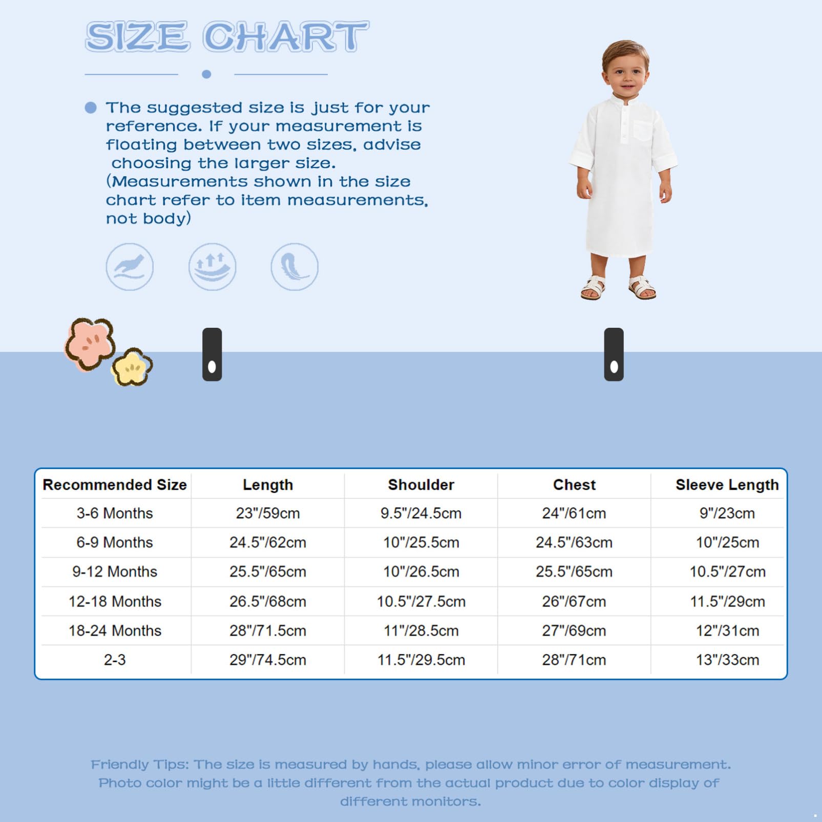 Thobe Arabe pour Bébé Garçon Robe Prière Abaya Eid Kaftan