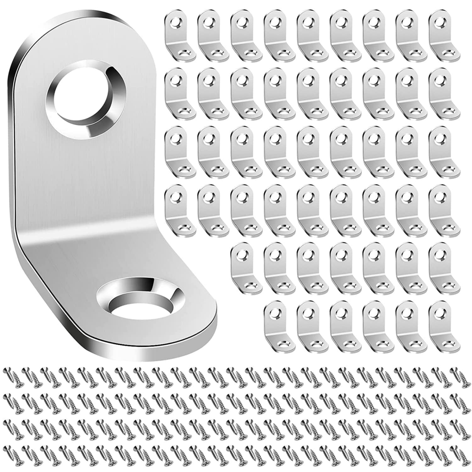 4ever L Shape Glass Panel Shelf Clamp Holder Bracket Support Clip (Material : Stainless Steel) (Single Shelf Button, Pack of 8) — Amazon image 9