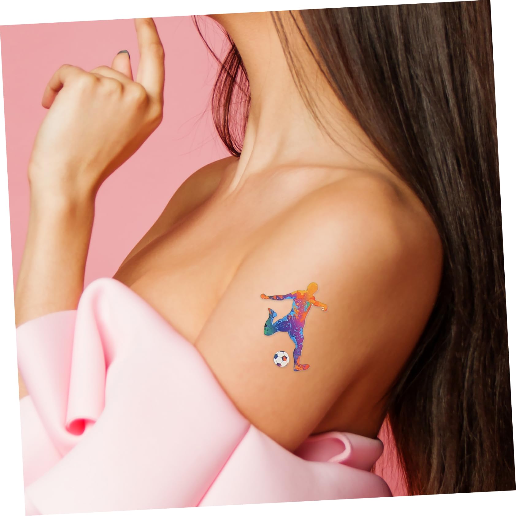 Healvian 5piezas Tatuajes Temporales De Fútbol De Pegatinas De Carácter Divertido Para Fiestas Decoraciones De Cumpleaños y Eventos Deportivos Atractivos y Fáciles De Aplicar