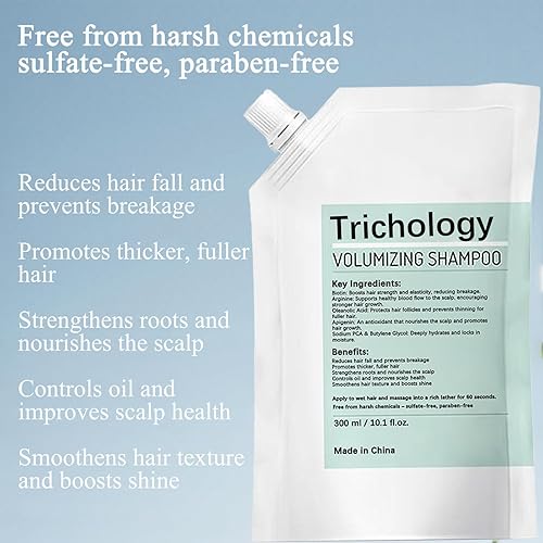 Miniatura 6 de Champú Trichology  Champú anticaídas y menos desprendimiento y volumen  Biotina, arginina y ácido oleanólico fortalece las raíces promueve el