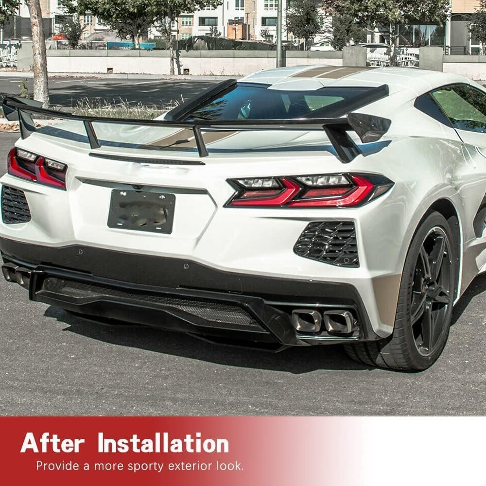 Carbon Fiber Rear Roof Spoiler for Chevrolet Corvette C8 Stingray 2020-2025 High-Stiffness Lightweight Design, High-Speed Stability Enhancement, Aerodynamic Styling 2-Door Coupe