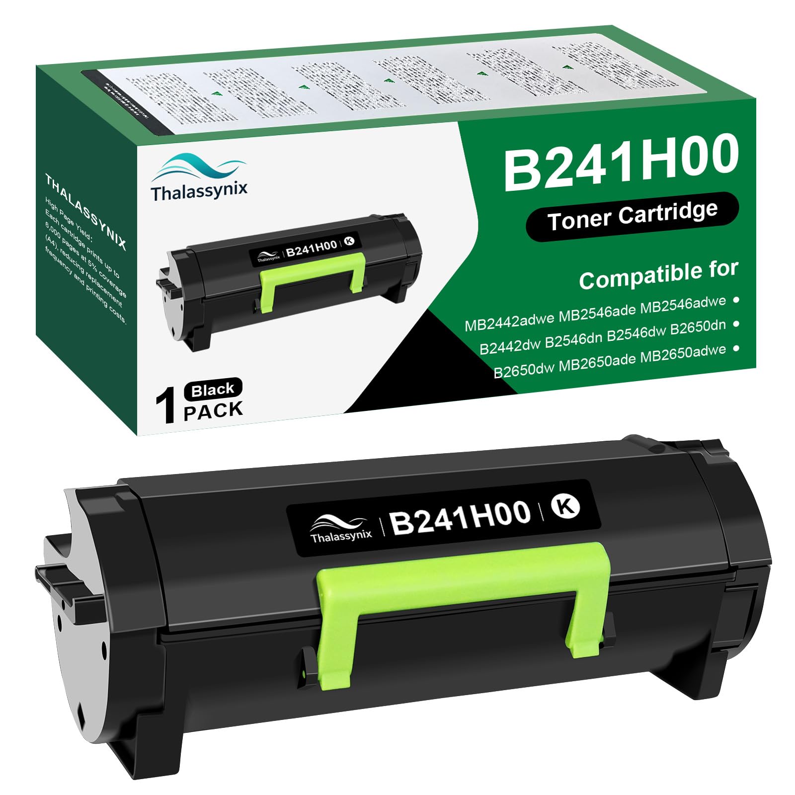 B241H00 Toner Cartridge Compatible for Lexmark B241H00 Black High Yield Toner Cartridges for B231000 Toner for B2338 B2442 B2546 B2650 MB2338 MB2442
