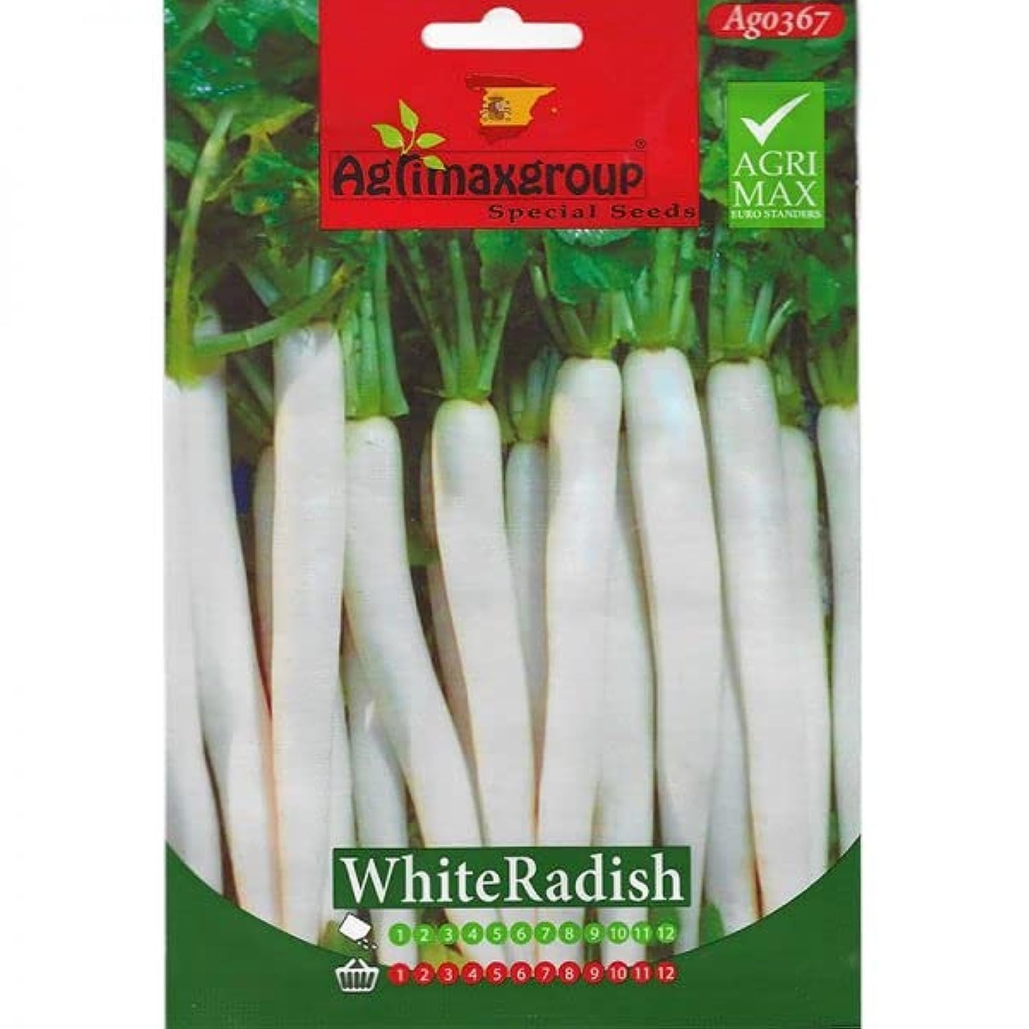 White Radish Premium Quality Seeds by Agrimaxgroup® 'Garden Care"
