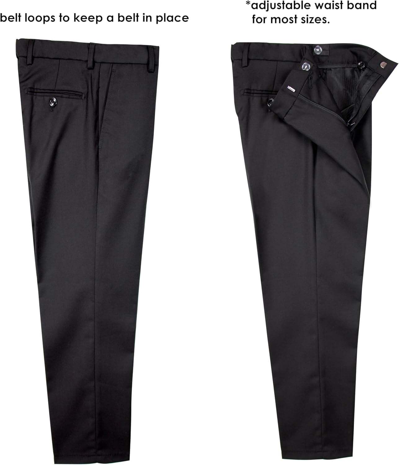 Spring Notion Boys' Flat Front Dress Pants - Image 4