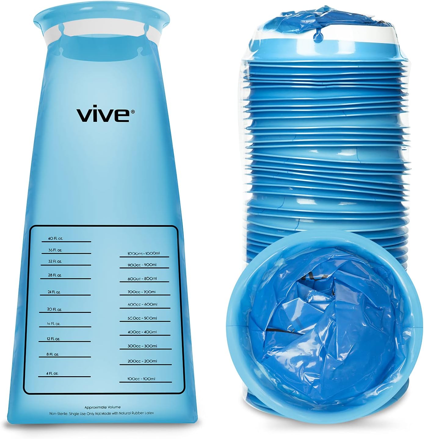 Vive Emesis Bags (48 Count (Pack of 1)) Vomit Bags Disposables Barf