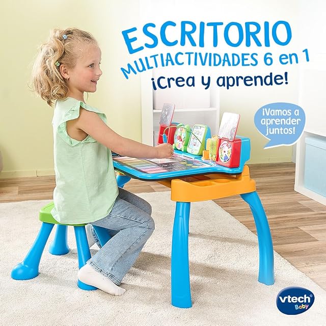 Foto 7 de 7 de VTech - Escritorio Multiactividades 6 en 1 ¡CREA y Aprende! Centro Educativo Interactivo, Juguete Niños +3…