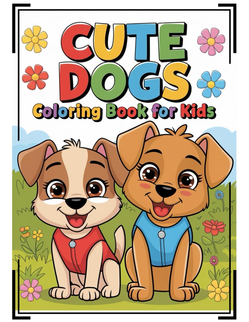 Cute Dogs Coloring Book For Kids: Fun and Adorable Puppy Coloring Pages for Kids Ages 4–8 | Perfect for Dog Lovers, Boys and Girls, and Creative Little Artists!