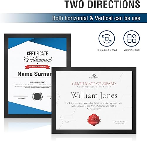 Miniatura 5 de Relx 6 letreros magnéticos autoadhesivos de pared de 8.5 x 11 pulgadas, portarretratos magnéticos, soportes para documentos, marcos adhesivos para