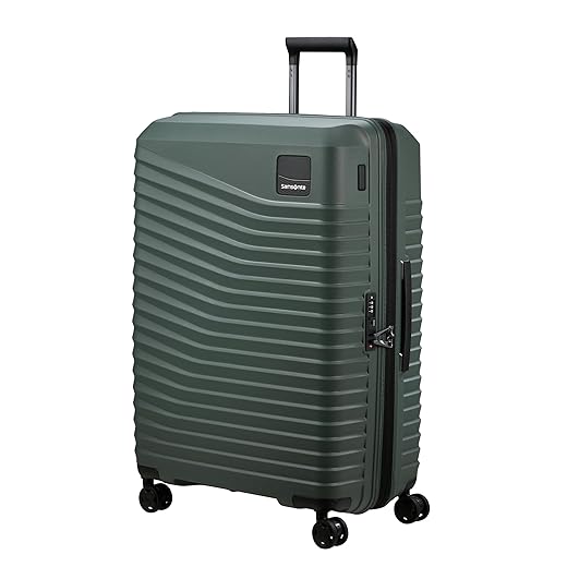 Samsonite Intuo - Spinner L, Expandable Suitcase, 75 cm, 105/115 L, Green (Olive Green)