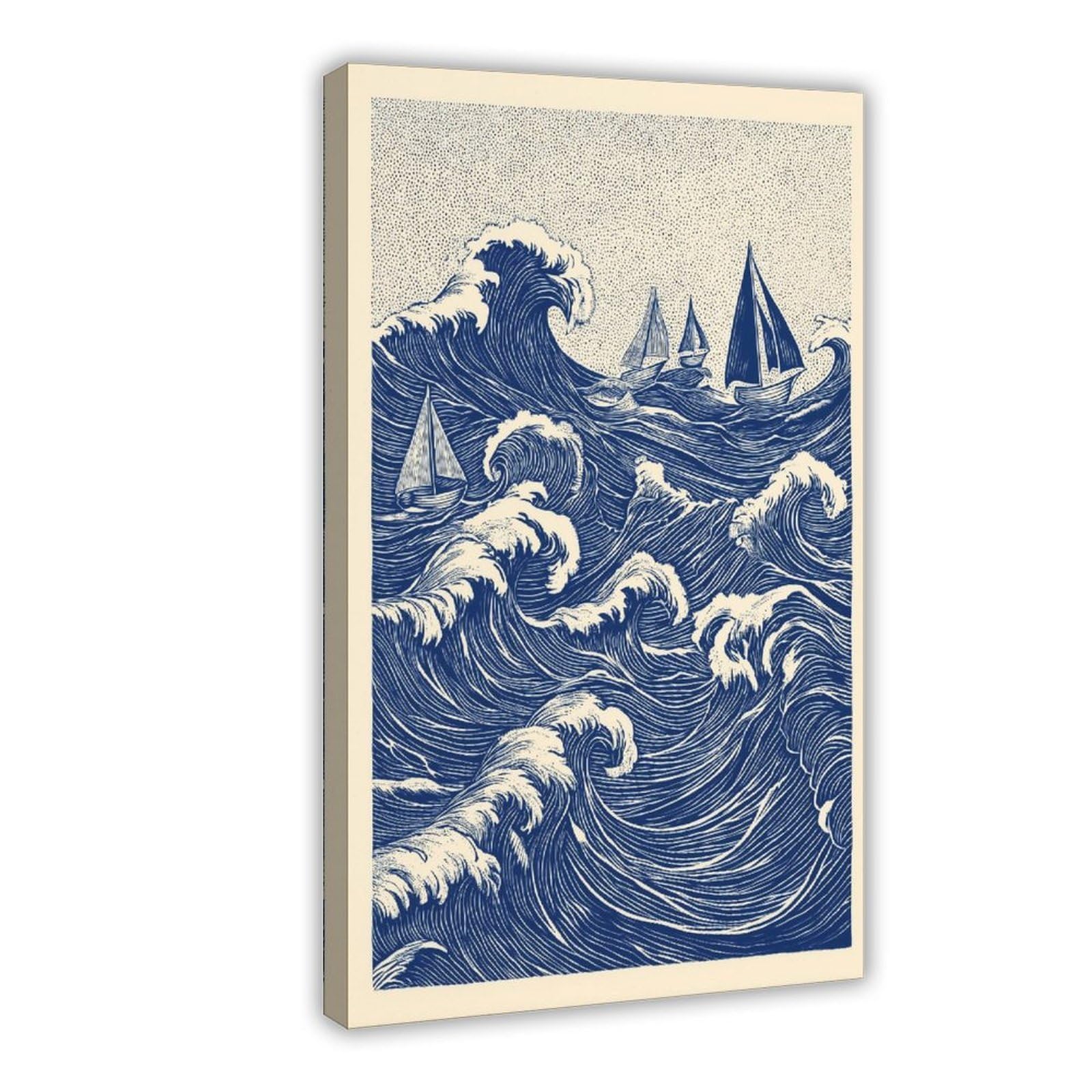 YWTJAX Ocean Wave Poster Canvas Poster for Dorm Room Decor Gift