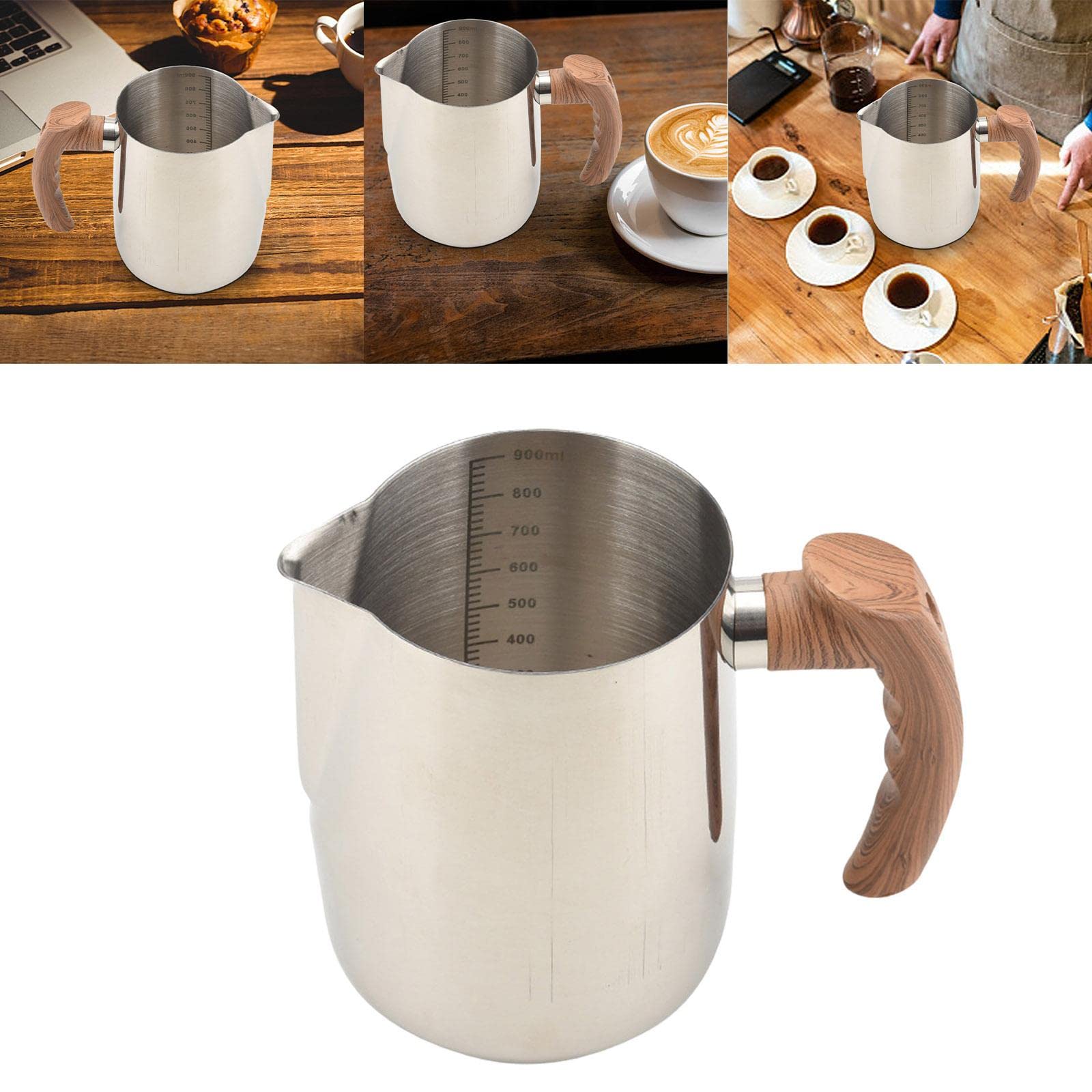 Elegante Espumador de Leche de Acero Inoxidable para Uso Doméstico, 1000ml, Individual