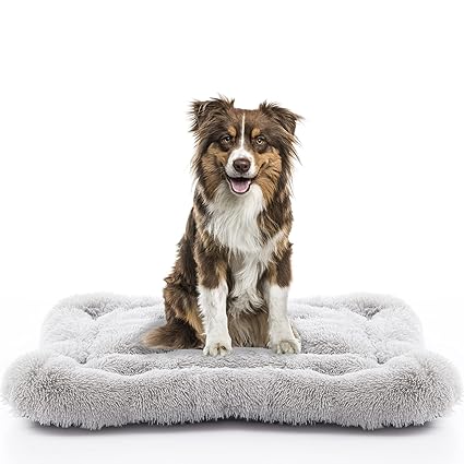 METCHIC Dog Crate Beds Large Dogs, Calming Dog Beds Crate Pads, Dog Crate Mats Machine Washable, 36''
