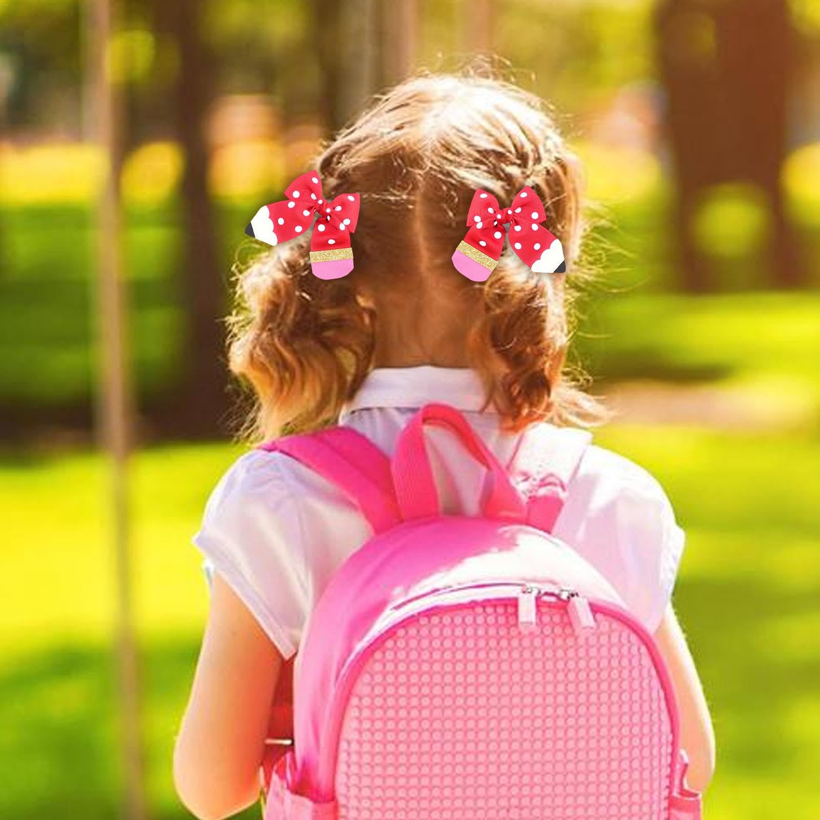 per ragazze, con clip per fiocco per capelli per il ritorno