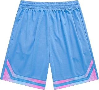 Hansber Men's Loose Baggy Sports Shorts Athletic Running Shorts Lightweight Quick Dry Gym Workout Basketball Shorts