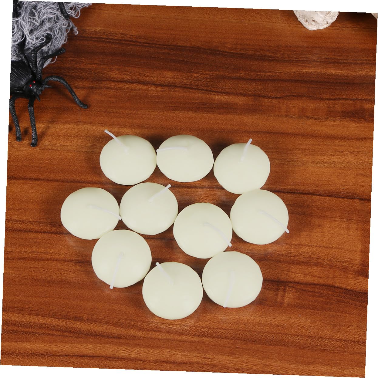 Veemoon 50 Candele Piccole Candele Di Cera Sfuse Di Festa Per Matrimonio Romantico Cilindro Senza Profumo Vela Senza Fiamma Natale Decorativo Ricevimento Bianco Mini