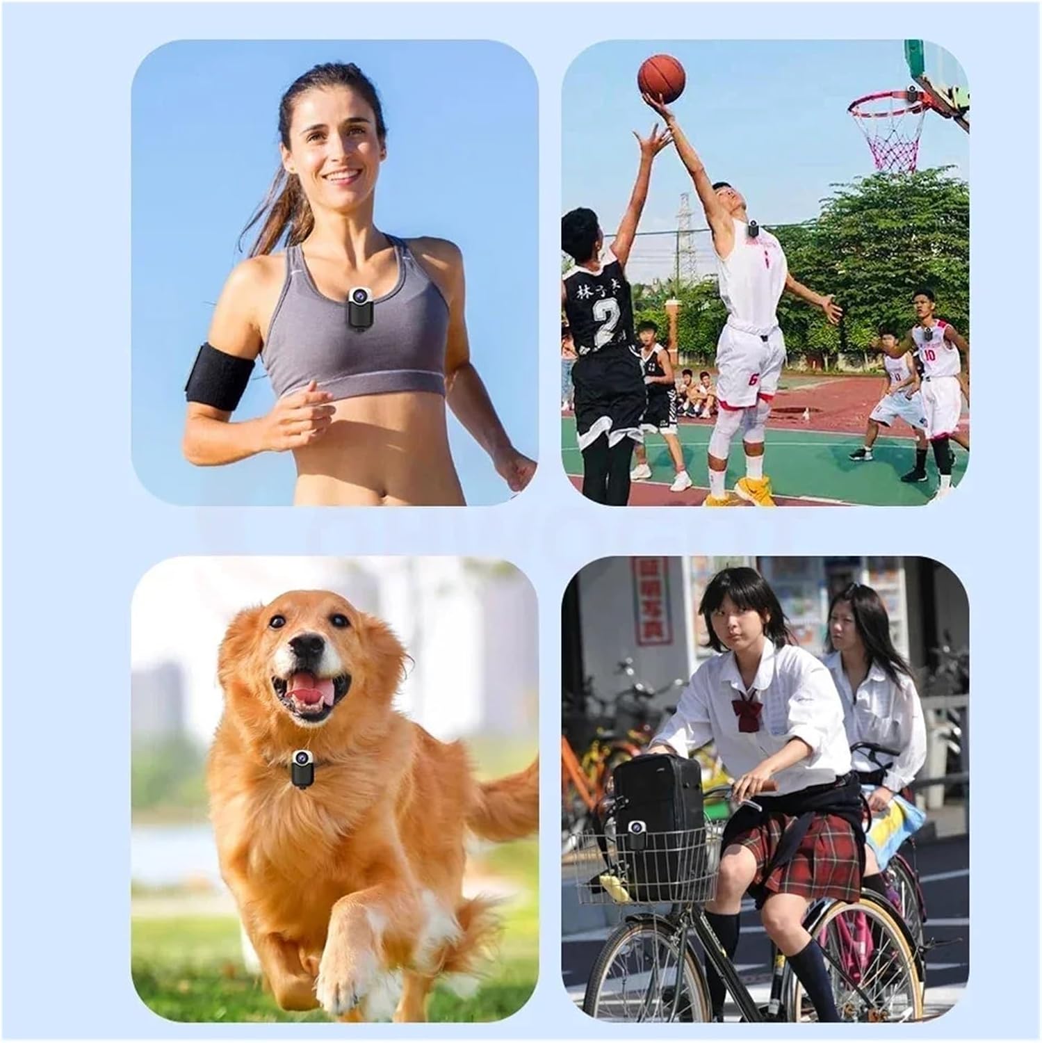 ミニ WIFI アクションカメラ 4K HD ポータブルバッククリップ手ぶれ防止親指ポケットカムビデオ本体ビデオレコーダースポーツビ