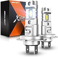 Vista 9 de SEALIGHT S6 Pro HB2 H4 - Faros antiniebla de 52 000 lúmenes, 10 veces más brillantes, con 32 chips, 80 000 horas de vida útil, luz de conducción