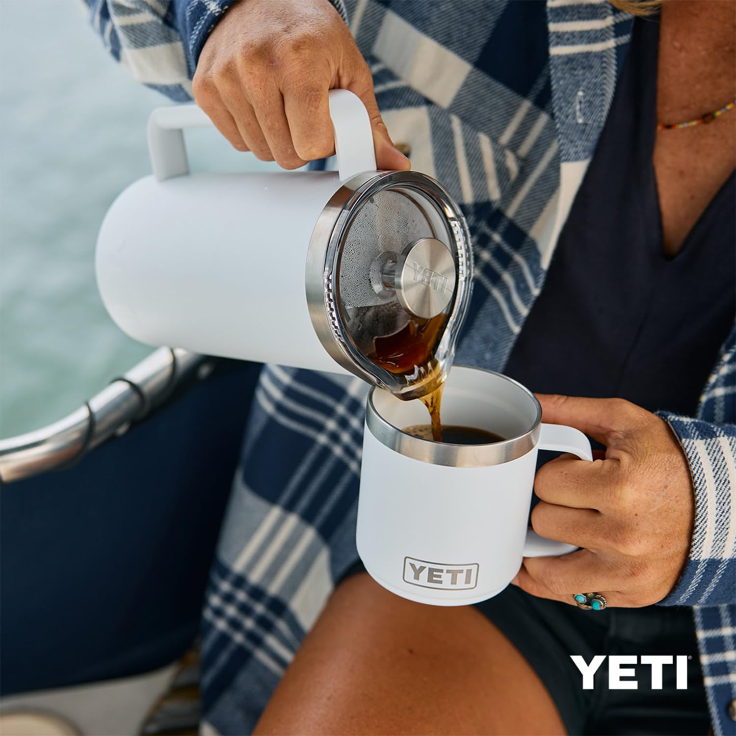 Amazon.com: YETI Rambler 10 oz Ceramic Lined Stackable Mug, Vacuum