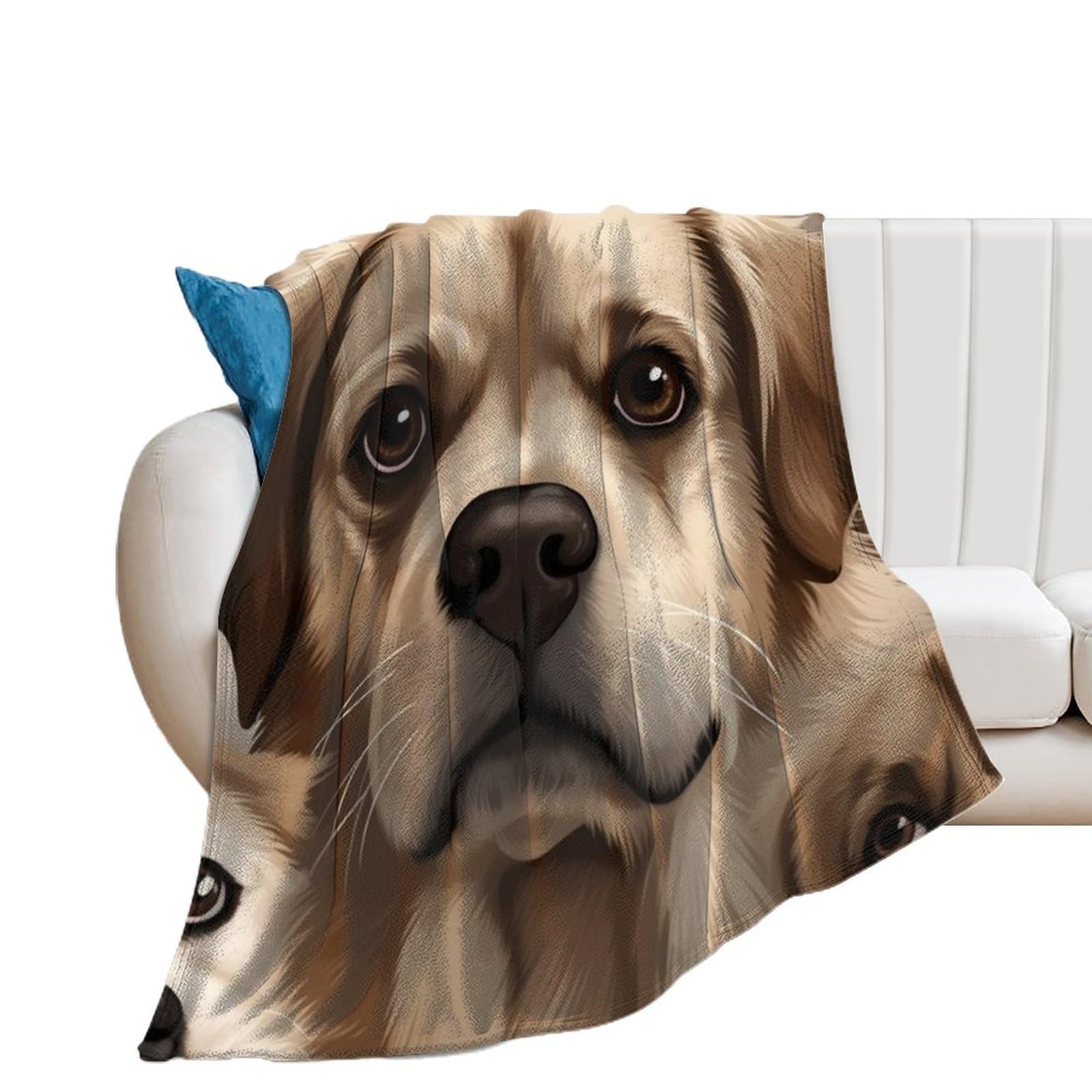 Couverture en flanelle douce pour canapé et lit 100x130 cm