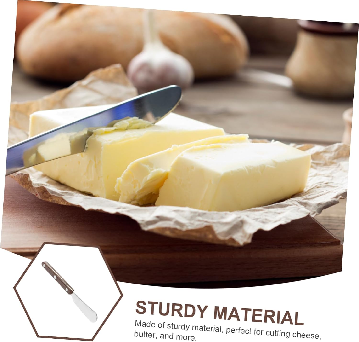 Stainless Steel Butter Knife Cheese Slicer Multi-function Jam Spreader