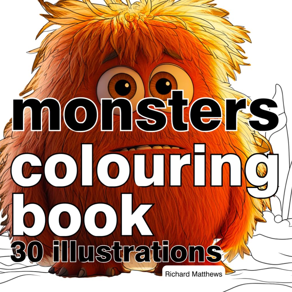 Monsters Colouring Book: 30 Illustrations