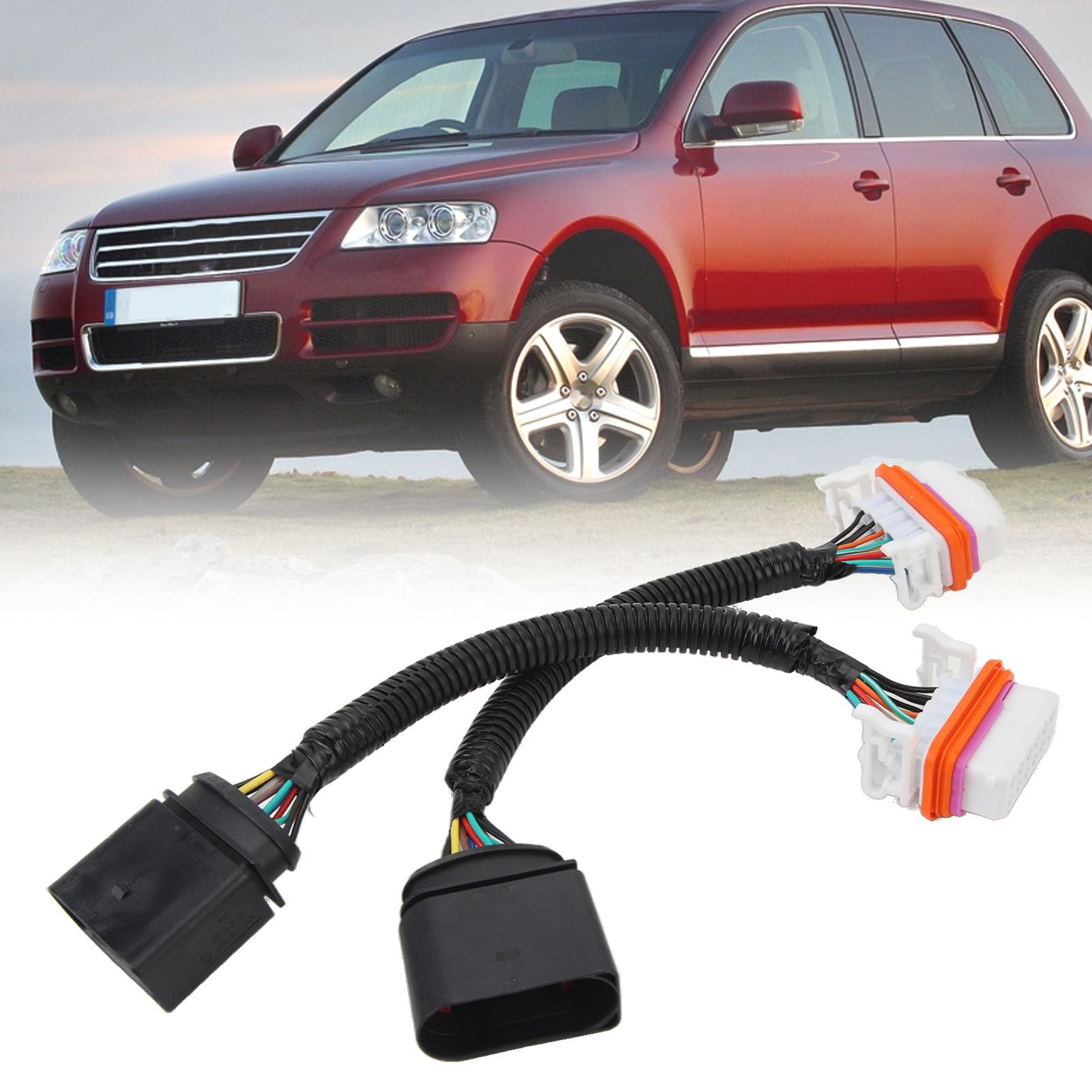 Adaptador de Arnés de Cableado de Faros, 2 Piezas de Arnés de Cableado de Faros HID para Automóvil 7L6 971 071 A Piezas de Repuesto de Conector de Cable de Faro Resistente Al