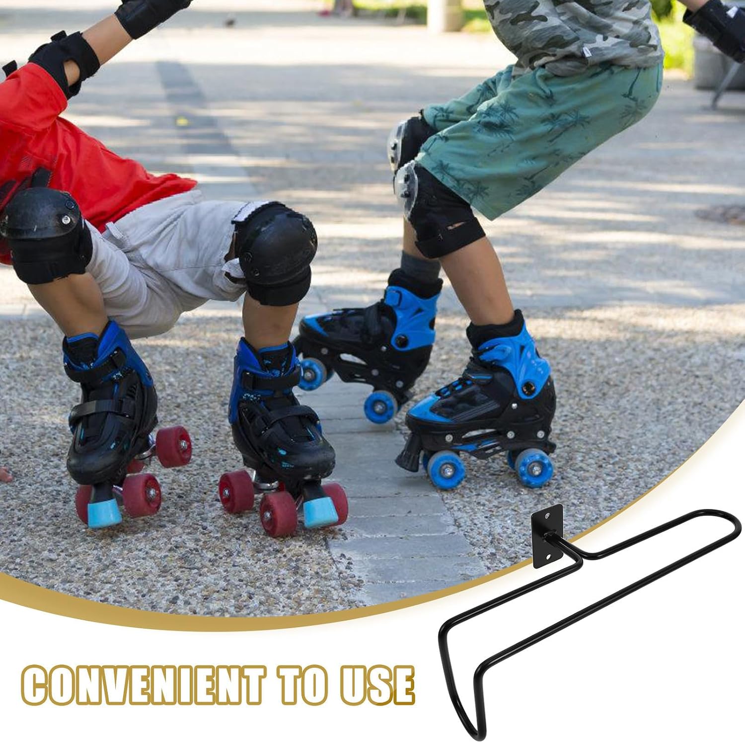 Roller with Skates for Hanger Display Ice Wall Rack Mount Steel Paint Material Strong Loadbearing Capacity Versatile Use Schools