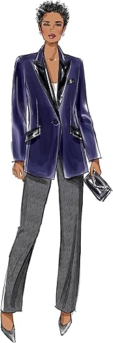 Miniatura 4 de Butterick Misses' Jacket - Kit de patrón de costura para chaqueta, código B6862, tallas 8-10-12-14-16, multicolor