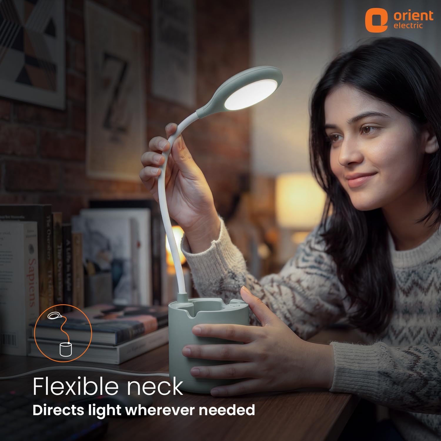 Orient Arc Desk Lamp - Rechargeable LED with Mobile Stand -4 Orient Arc Desk Lamp - Rechargeable LED with Mobile Stand -4