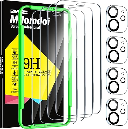 Miniatura 9 de Milomdoi Paquete de 4 protectores de pantalla de privacidad para Apple iPhone 15 Pro Max con 4 protectores de lente de cámara de vidrio templado,