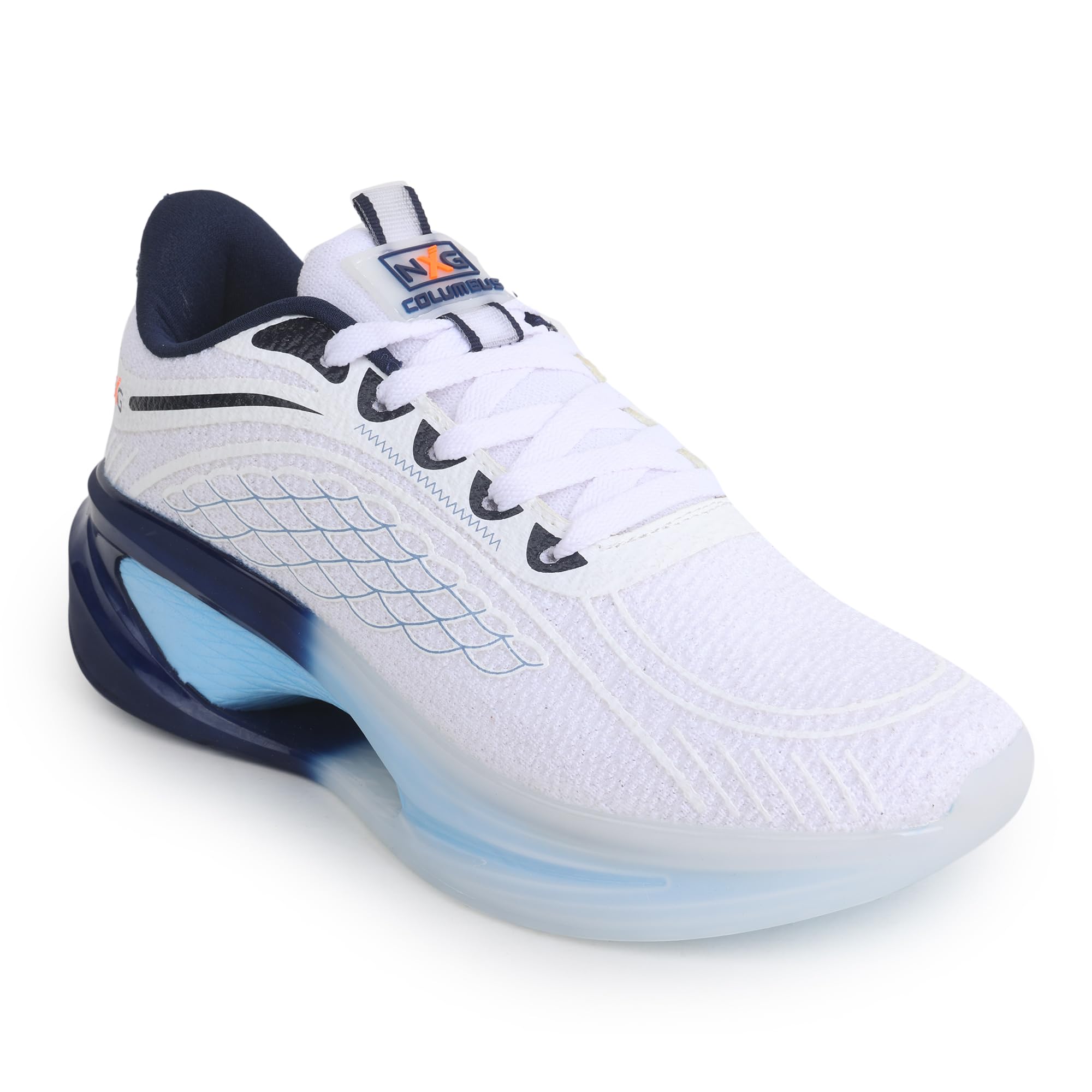 Columbus Mens Crash Sports Running Shoe- White/Navy UK/India-10 (B0CWXMVWZC) Amazon Price History, Amazon Price Tracker