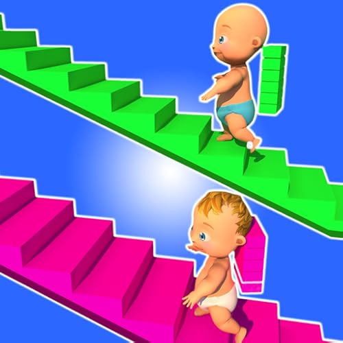 Travieso bebé corredor desafío de carrera de puente 3d