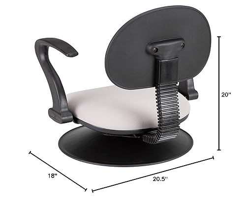 Miniatura 3 de Norwood Commercial Furniture - NOR-ENI200GR-SO - Silla de suelo acolchada giratoria de 360 grados con respaldo y brazos para profesores estudiantes