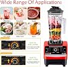 Blender Smoothie Makers 1200W,2L Smoothie Maker with 2 Plastic Cups, Max 48000 RPM,6 Stainless Steel blades for easy cleaning, by Blendra (Red)