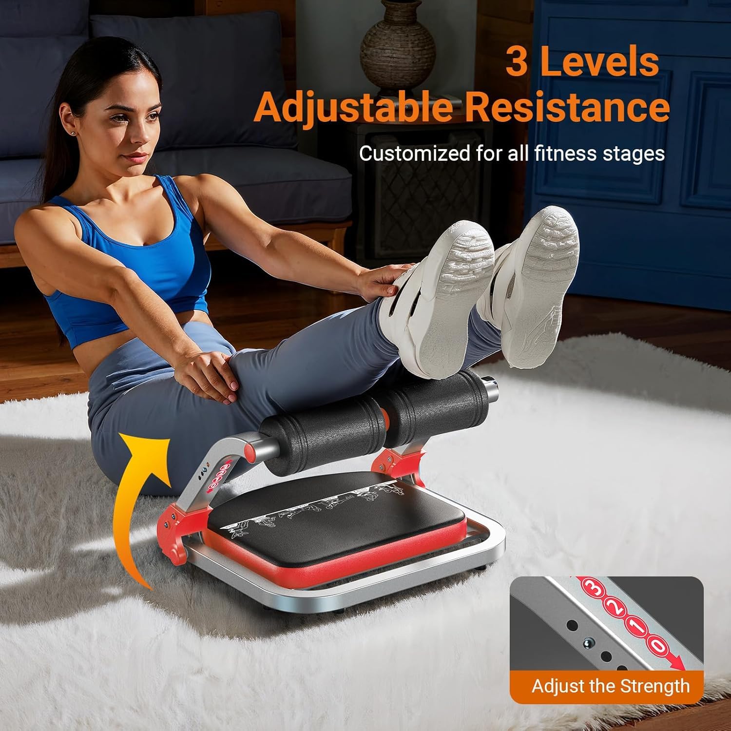 Buy Now Ab Machine For Home Gym | Adjustable Ab Trainer With 3 Resis... 2 Buy Now Ab Machine For Home Gym | Adjustable Ab Trainer With 3 Resis...