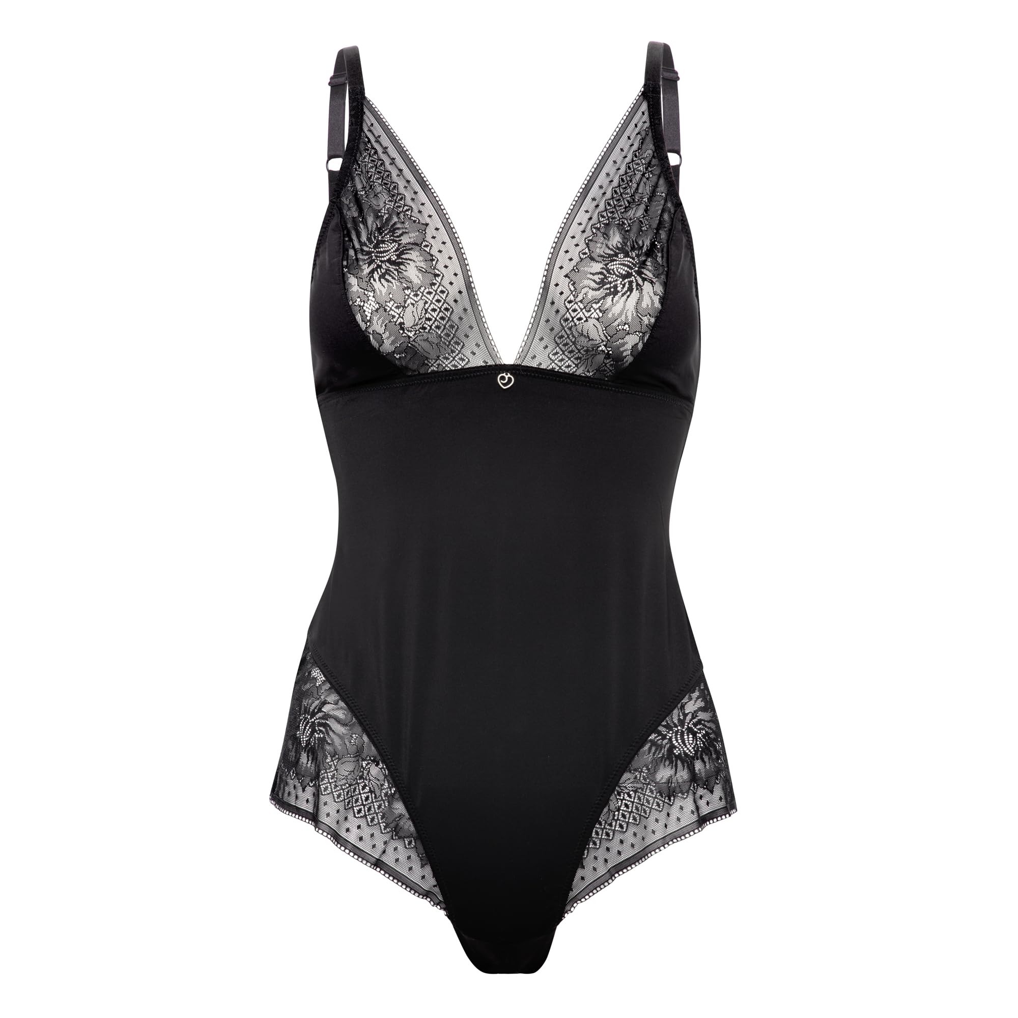 Lovehoney Lingerie Unisex Black Lovehoney Hourglass Smoothing Sleeveless Open-Cut Body - Small