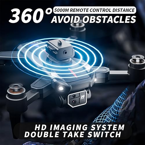 Miniatura 7 de Drones RC con cámara para adultos, para evitar obstáculos, mini dron con modo de retención de altitud, posicionamiento de flujo óptico, motor sin