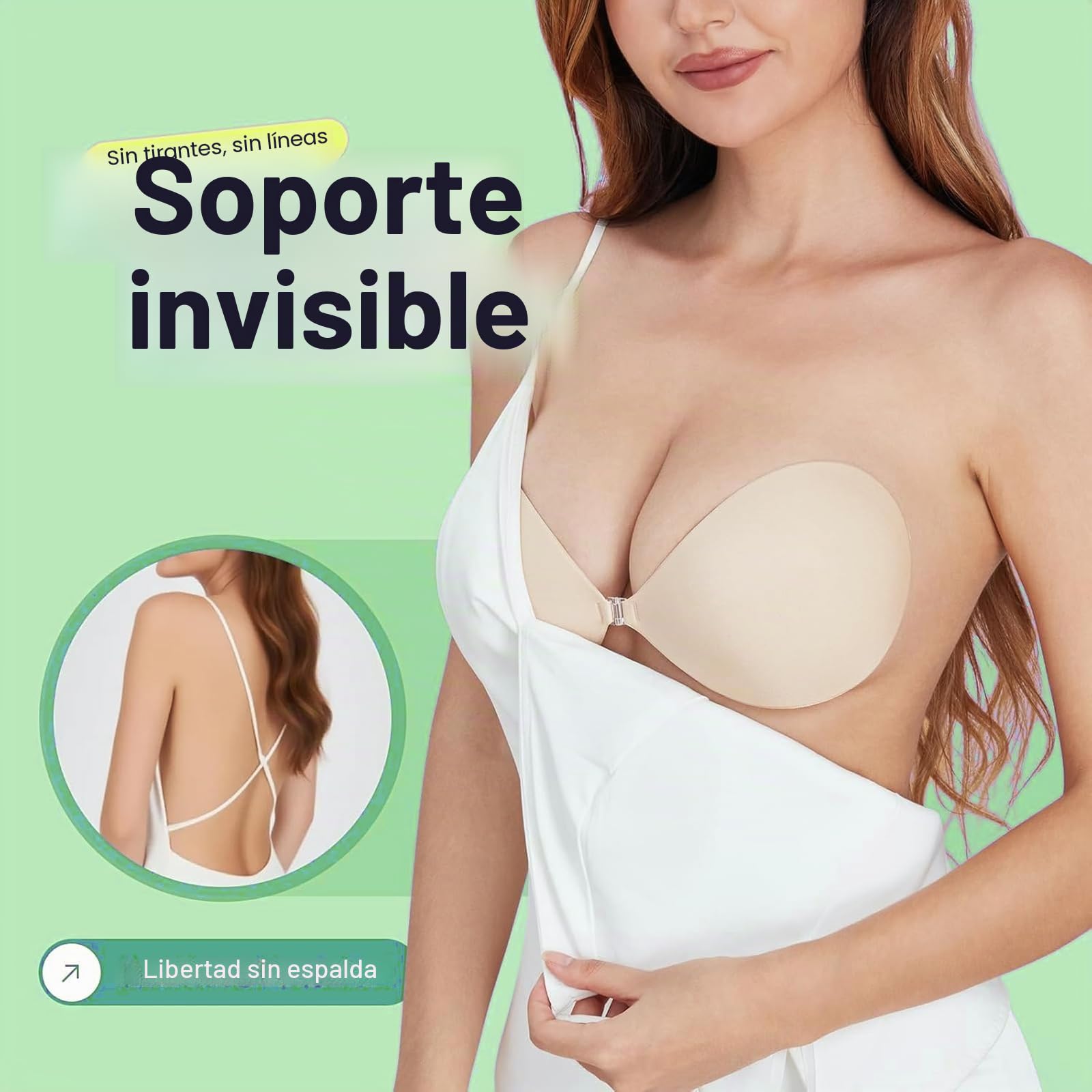 13 Pieza Sujetador Sin Tirantes, Sujetador Invisible, Pezoneras Adhesivas Invisibles, Adhesivo y Sin Marcas, Incluye 2 Redondas, 10 Flores Parches, para Muchas Ocasiones