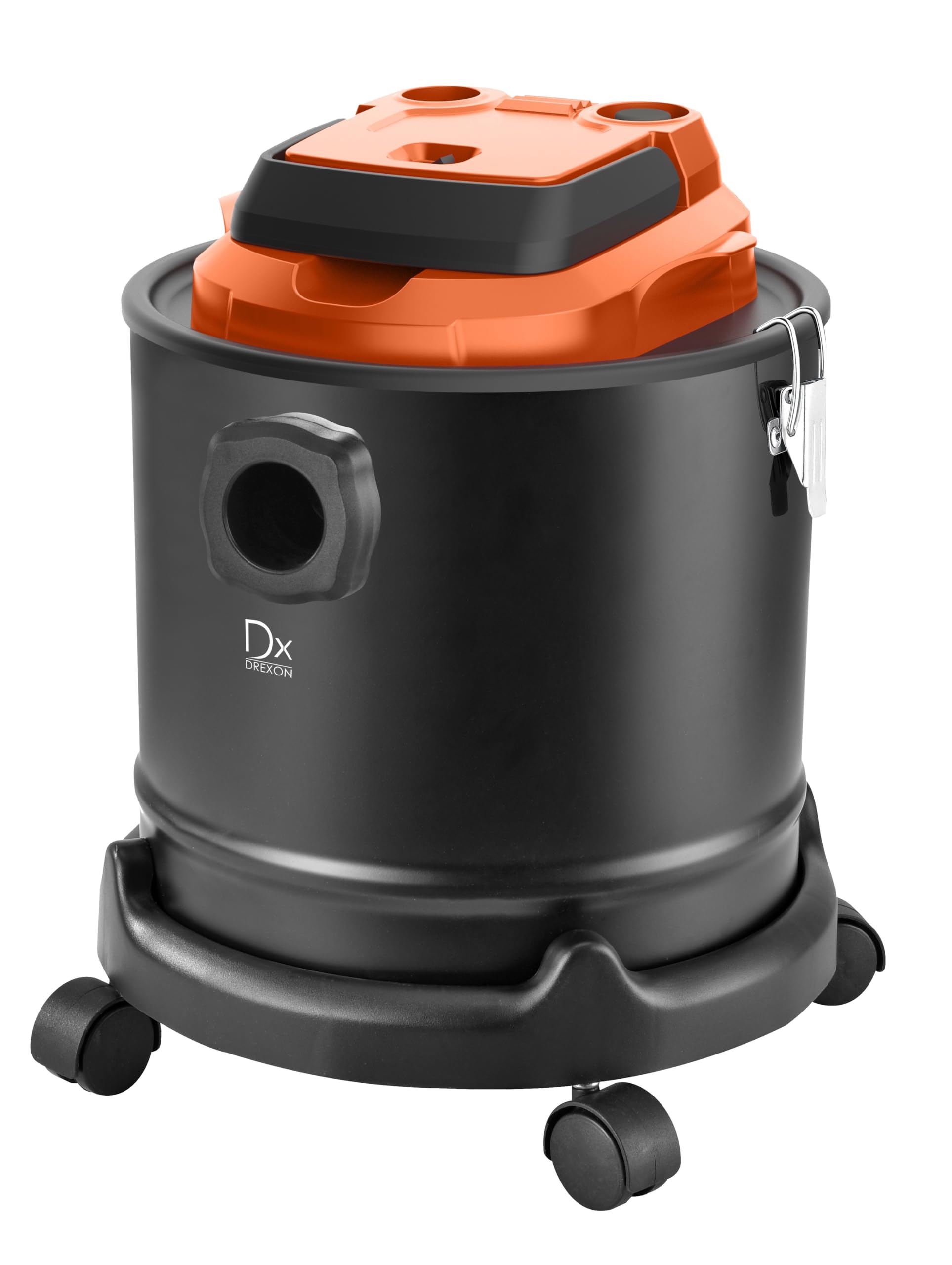 Drexon 782018 - Aspirapolvere 1200 W per cenere e polveri di pellet, 18 l, 7 accessori, funzione soffiatore, materiale: PP+ serbatoio verniciato in acciaio