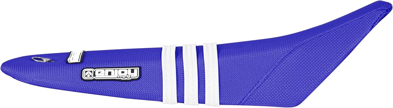 Enjoy Mfg Seat Cover - Compatible with KTM 2009-2015 SX50 SX 50 - Blue TLD/White 3 TLD Stripes #90