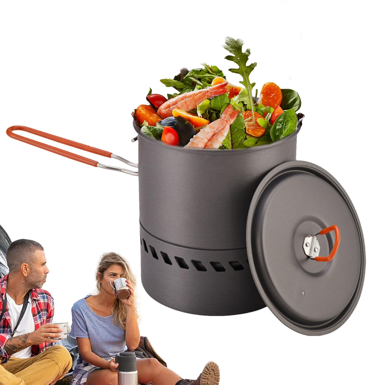 Hot Camping Ré | 1,5 l naczynie do kuchenki kempingowej, przyborów piknikowych i akcesoriów, dla rodziny, przyjaciół, studentów, mężczyzn, kobiet, wędrówek, plecaków