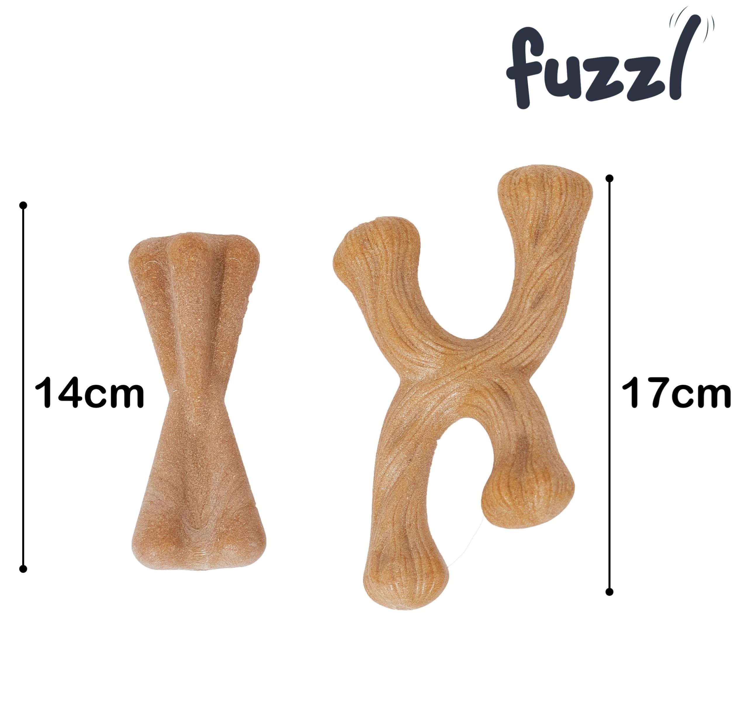 Fuzzl Puppy & Small Dog Chew Toy Beef Flavour Twin Pack - Bone and Crossbone - Soft Enrichment Dog Toys for Puppies and Small Dogs - Image 4