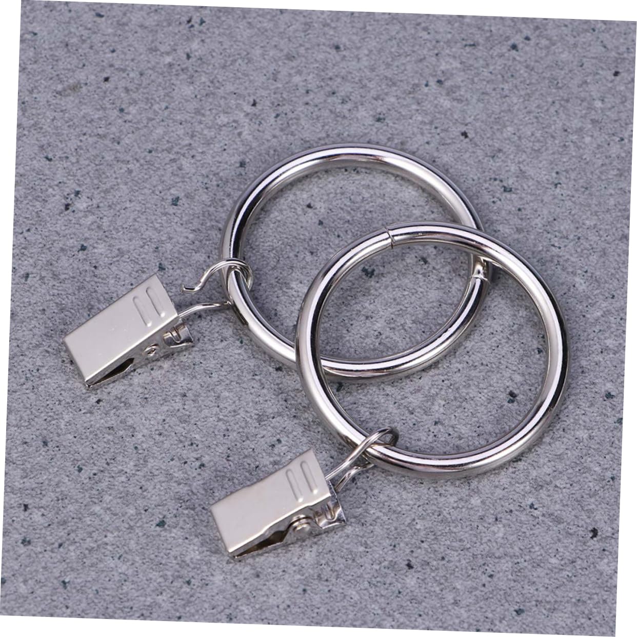 Crochets de Douche for Rideaux, 20 pièces, Clips de Rideau en métal, Anneaux de Rideau de Douche avec Clips, Anneaux de Rideau de fenêtre, Accessoires de Rideau,Crochets de Salle de Bain(Sil