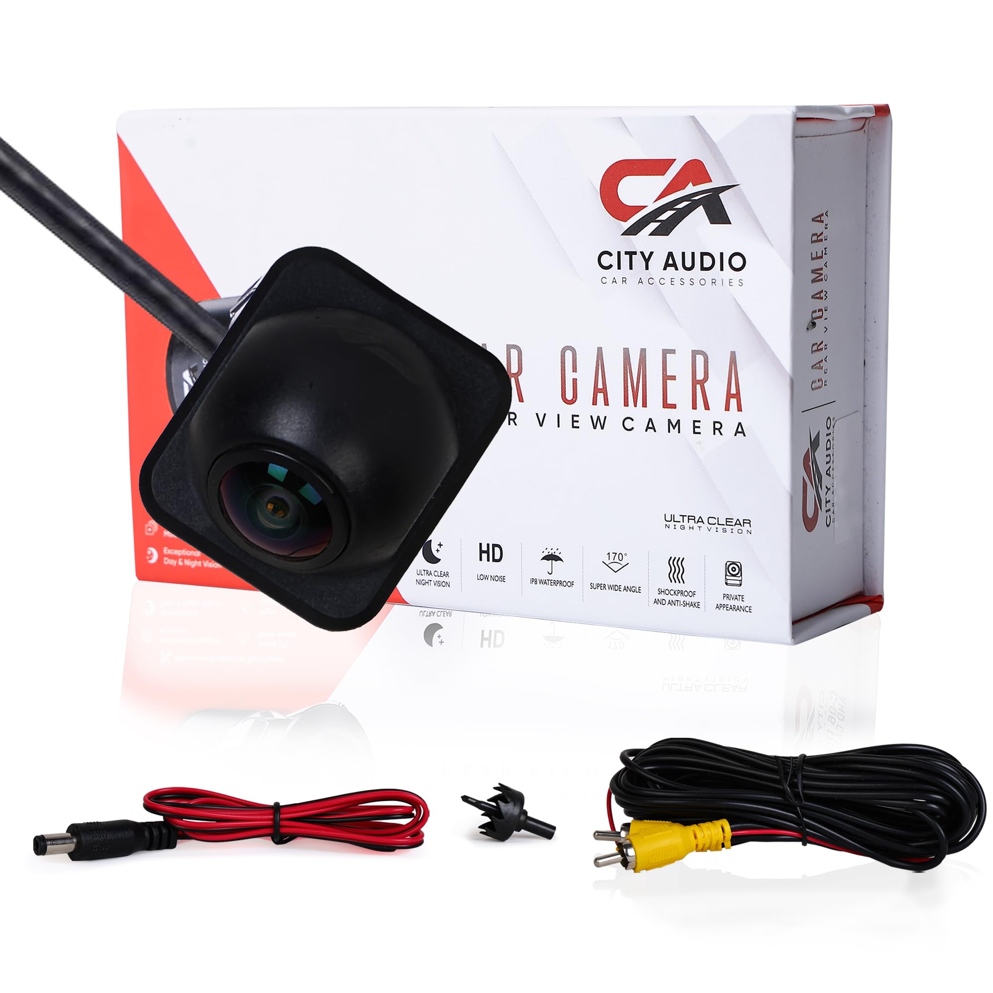 CITY AUDIO Car Dome Fisheye Camera | HD Rearview Backup | 170° Wide Angle | Night Vision | AHD Reversing | Lane Departure Warning | Road Safety Monitor | 1-Year Warranty-image-21
