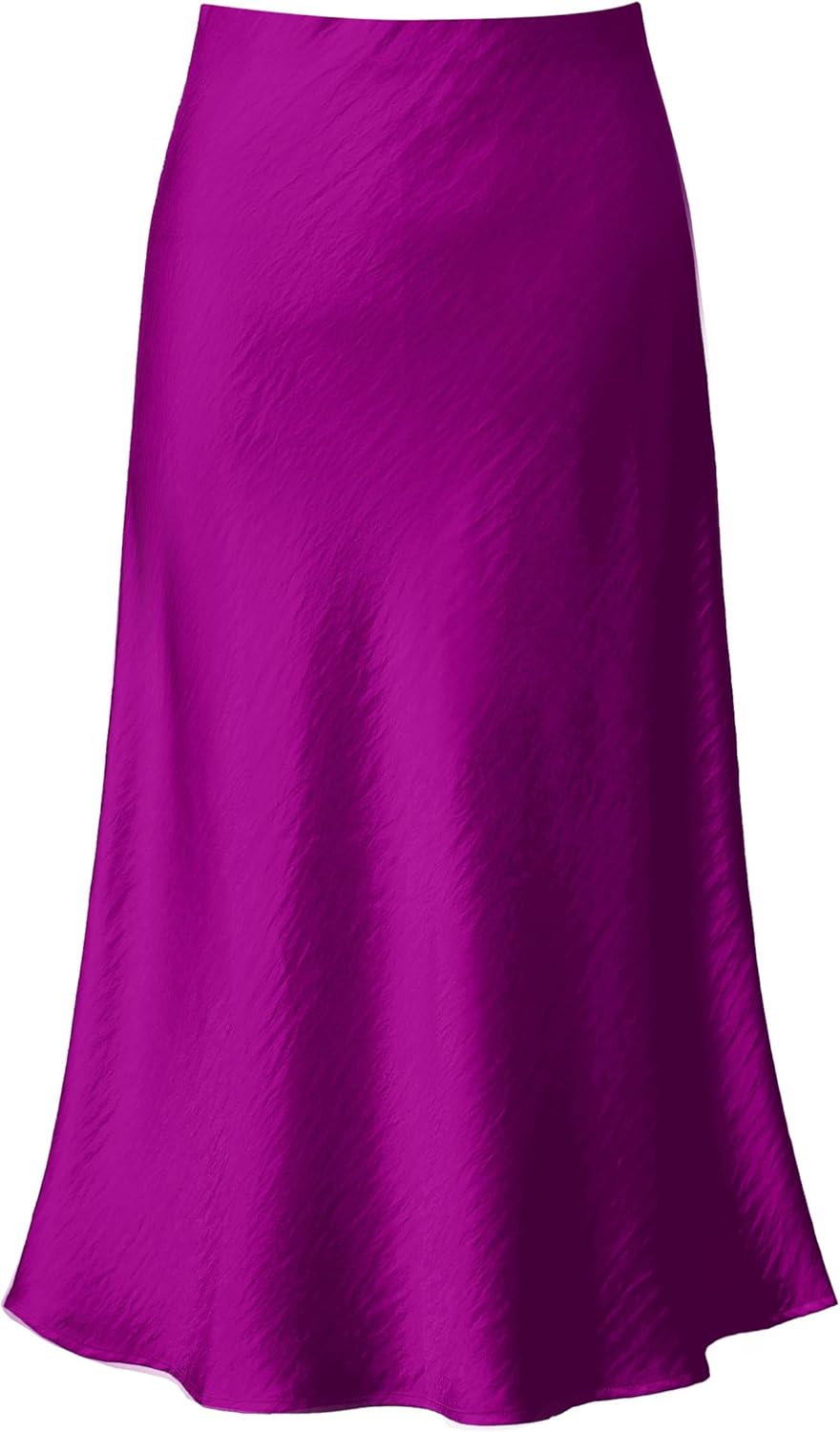 Mist Azur Silky Satin Long Skirt for Women Elastic High Waisted A Line Maxi Skirt 7307