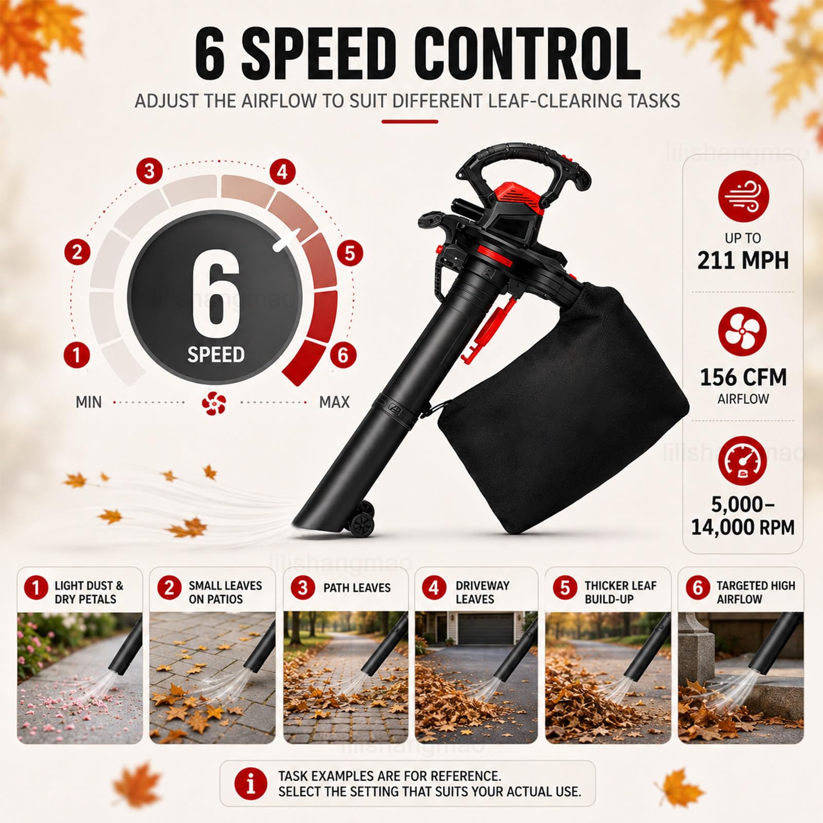 Aspirador De Hojas con Bolsa 40 L Y hasta 50 min 4×5.0Ah