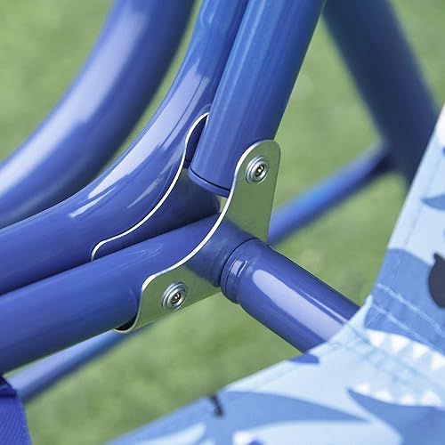 Miniatura 8 de Outsunny Columpio de porche para niños silla de patio para niños silla de patio para niños con toldo ajustable cinturón de seguridad para jardín