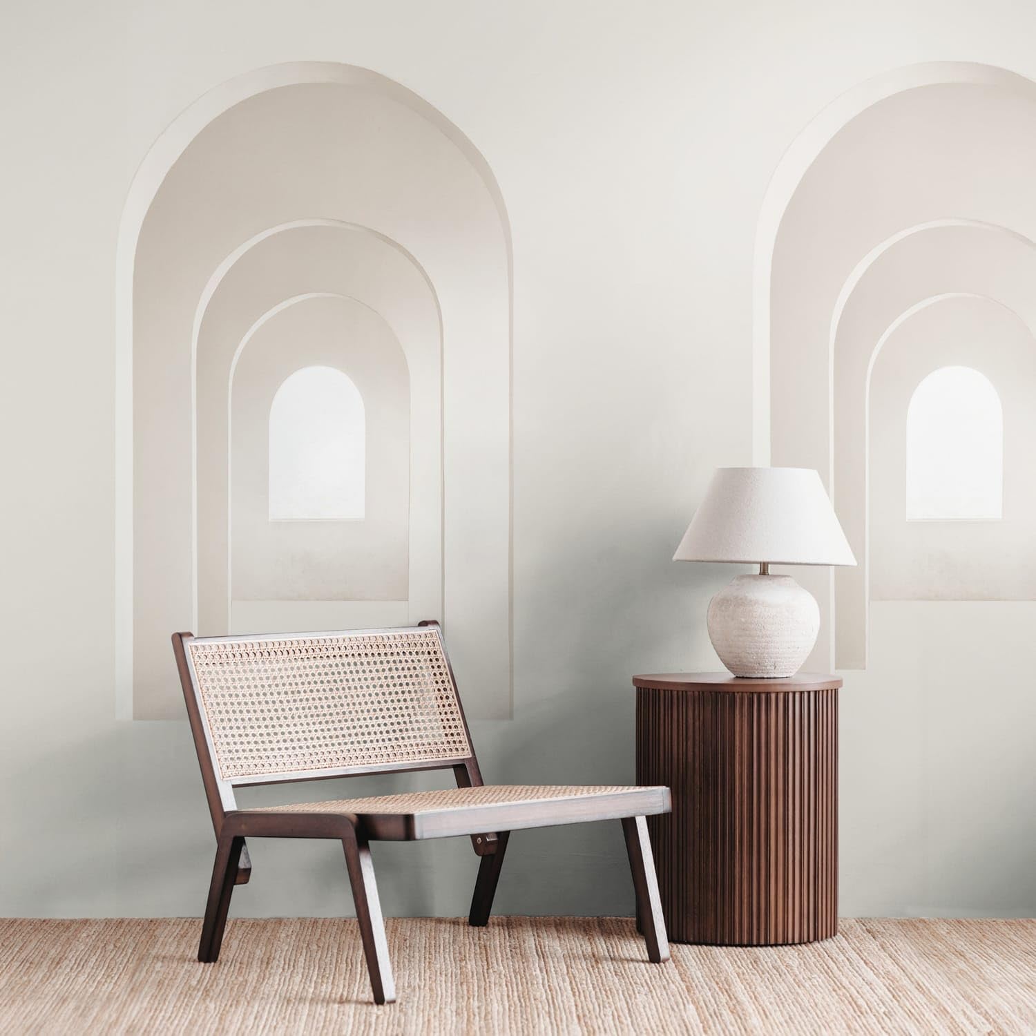 Papier peint intissé haut de gamme Profhome 398421-GU revêtement panoramique beige crème