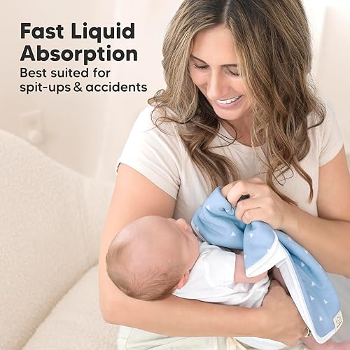 Miniatura 6 de Paños orgánicos para bebés niños y niñas paquete de 5 ultra absorbente paño para eructar ropa para recién nacidos toalla para la leche babero para