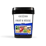 Ready Hour&comma; Fruit & Veggie Mix&comma; Non-Perishable Freeze-Dried Food&comma; 30-Year Shelf Life&comma; Portable Emergency and Adventure Food Supply&comma; Durable Flood Safe Container&comma; 56 Servings
